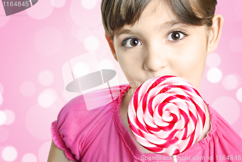 Image of Girl with lollipop