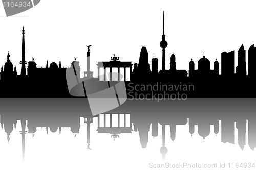 Image of Silhouette Berlin abstract