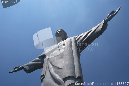 Image of Christ statue in Corcovado in Rio de Janeiro