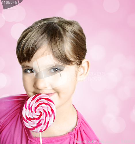 Image of Girl with lollipop