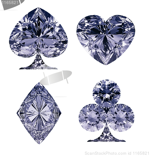 Image of Blue Diamond shaped Card Suits