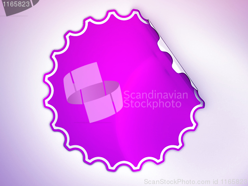 Image of Magenta round sticker or label 