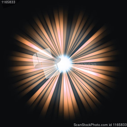 Image of Red Beams of light: shining star in the dark