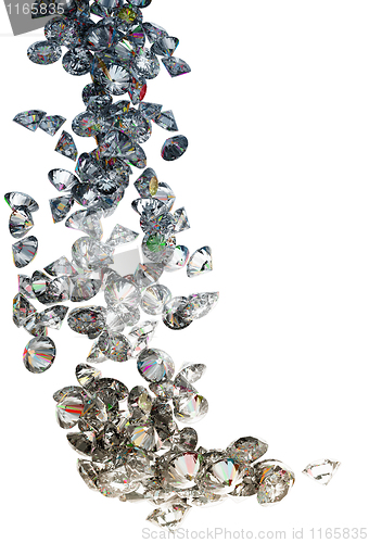 Image of Large gems flow isolated 
