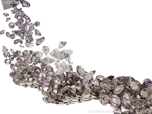 Image of Large diamonds flow isolated