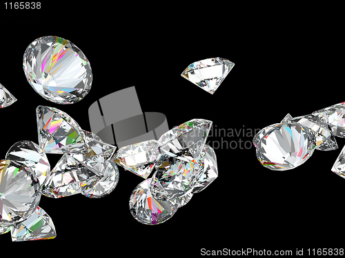 Image of Large diamonds or gemstones isolated