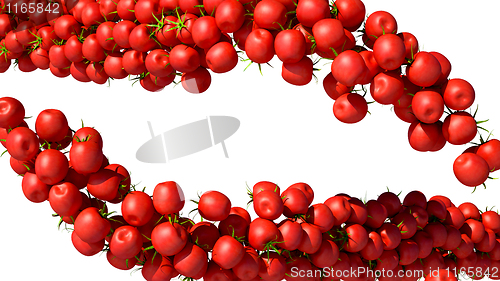 Image of Two Tomatoes Cherry flows isolated