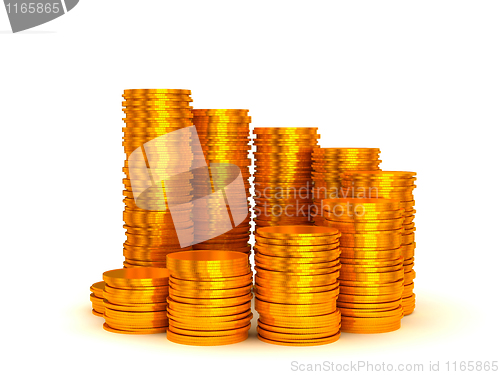 Image of Growth and earnings: coins stacks