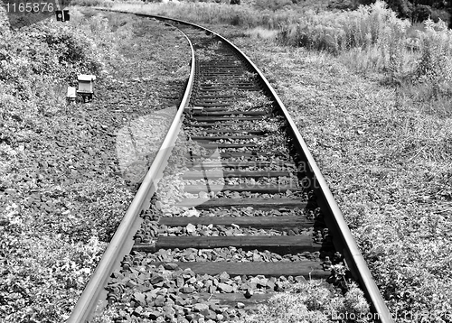 Image of Railway railroad tracks