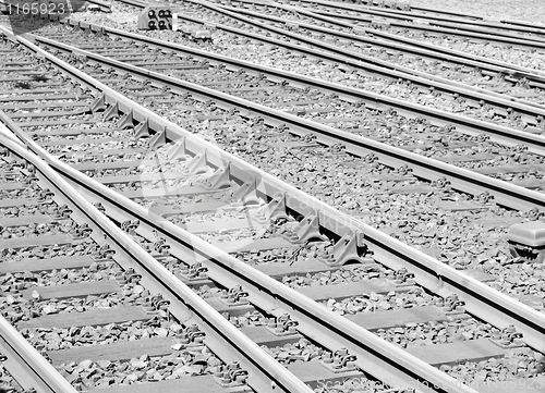 Image of Railway railroad tracks