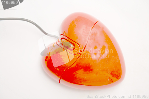 Image of  heart shape COMPUTER MOUSE