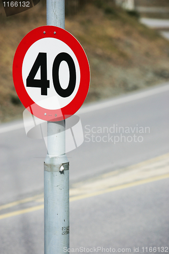 Image of Speed limit 40