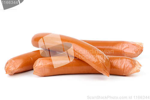 Image of Sausages wrapped in plastic cover