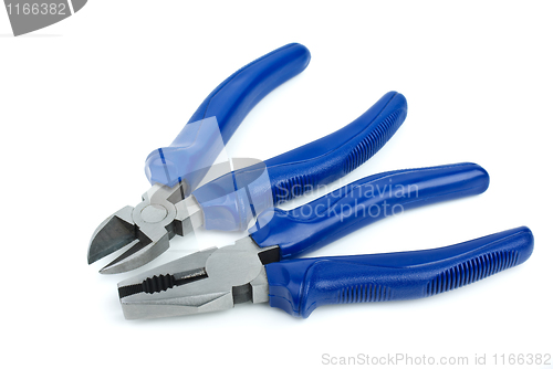 Image of Pliers and side cutter tools close-up