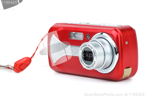 Image of Red compact digital photocamera