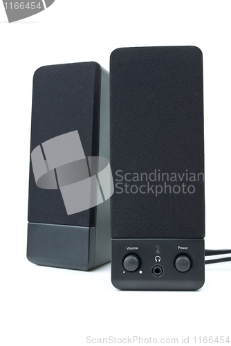 Image of Cheap black computer stereo audio system