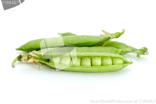 Image of Cracked and whole pea pods