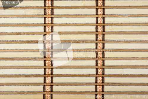 Image of Close-up of bamboo plank straw mat