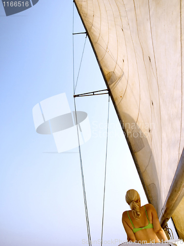 Image of Girl under sail.