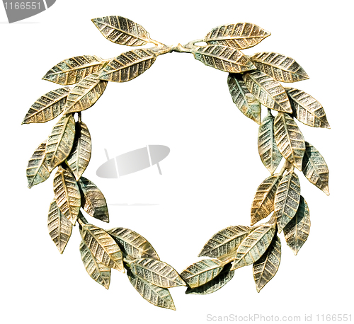 Image of Bronzed laurel wreath.