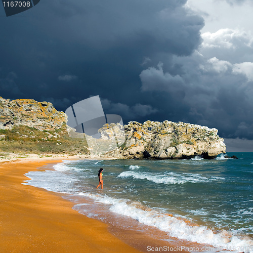 Image of Girl on beach.