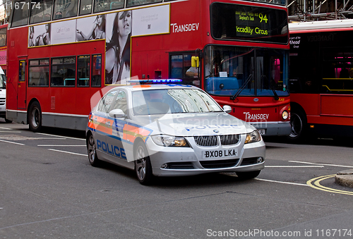 Image of Police Car answering emergency call