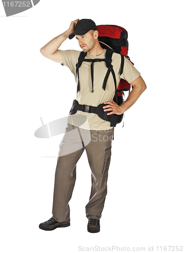 Image of young caucasian backpacker