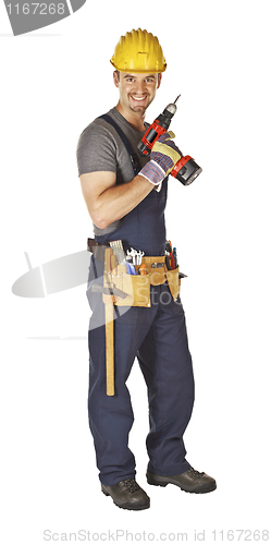 Image of manual worker with tool