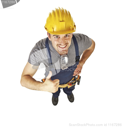 Image of positive handyman