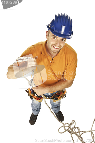 Image of manual worker on duty