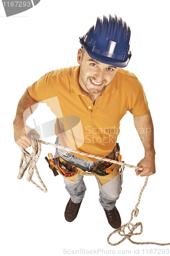 Image of manual worker and rope