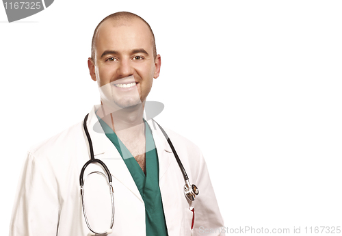Image of Caucasian confident doctor