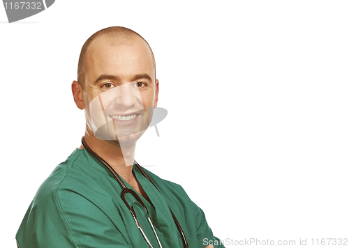 Image of confident doctor positive expression