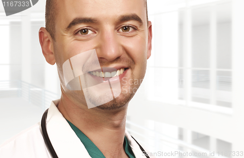 Image of closeup portrait of doctor