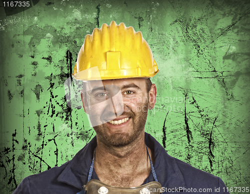 Image of heavy industry worker portrait