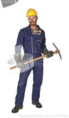 Image of miner isolated on white