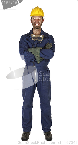 Image of manual worker isolated on white