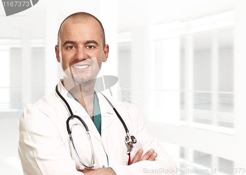Image of portrait of young doctor inside