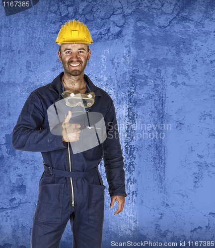 Image of confident labourer standing