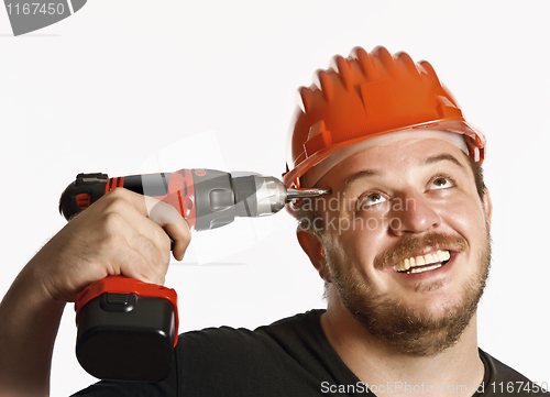 Image of crazy handyman