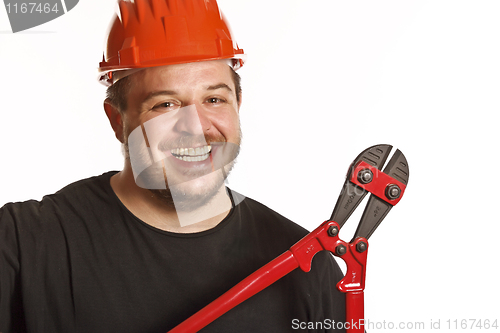 Image of red hat worker