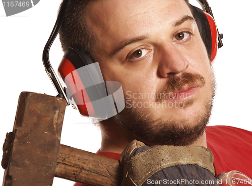 Image of manual worker with hammer