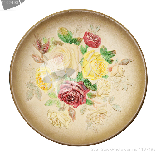 Image of Decorative Rose  Plate