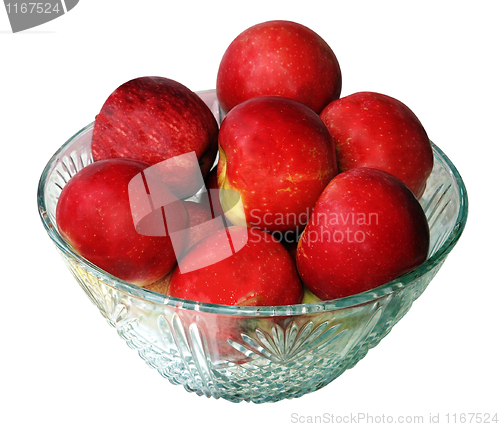 Image of Red Apples in a Glass Bowl 