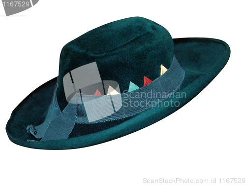 Image of Felt Hat with Ribbon Trim