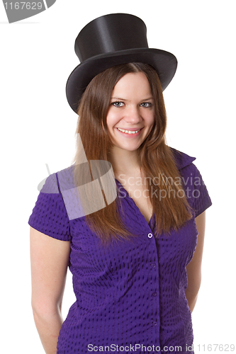 Image of Woman with  Chapeu Claque