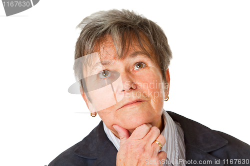 Image of Female senior thinking