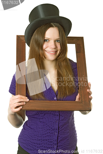 Image of Woman with  Chapeu Claque