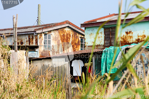 Image of old rusty metal housing