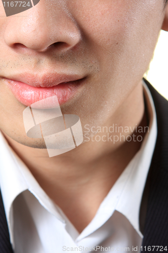 Image of Close up portrait of man smiling